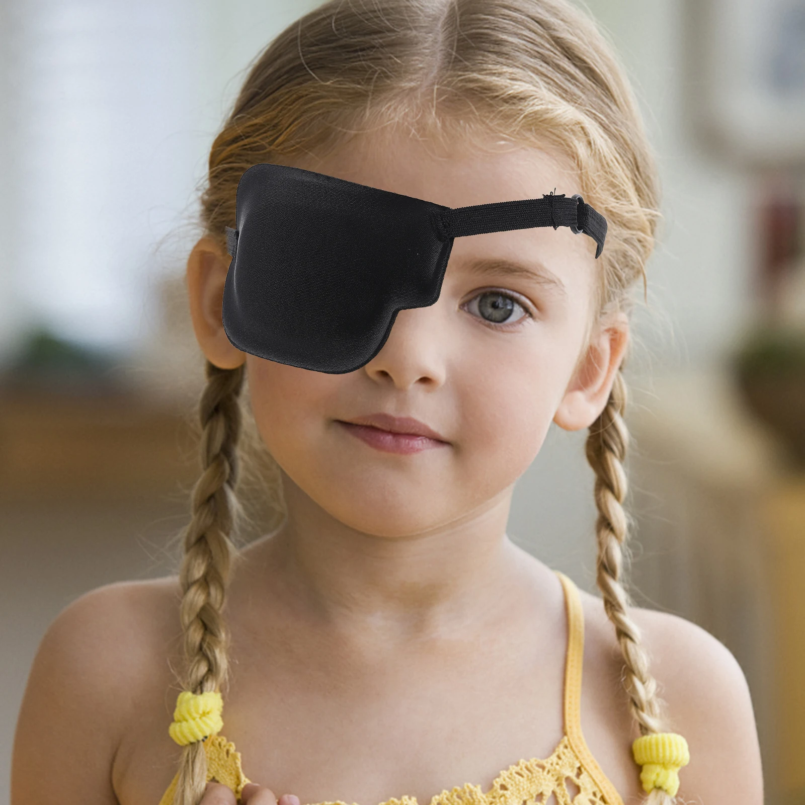 

1 set Strabismus Correction Eye Patch Amblyopia Soft Breathable Polyester Single Eye Mask Kids Adults Vision Training Shading