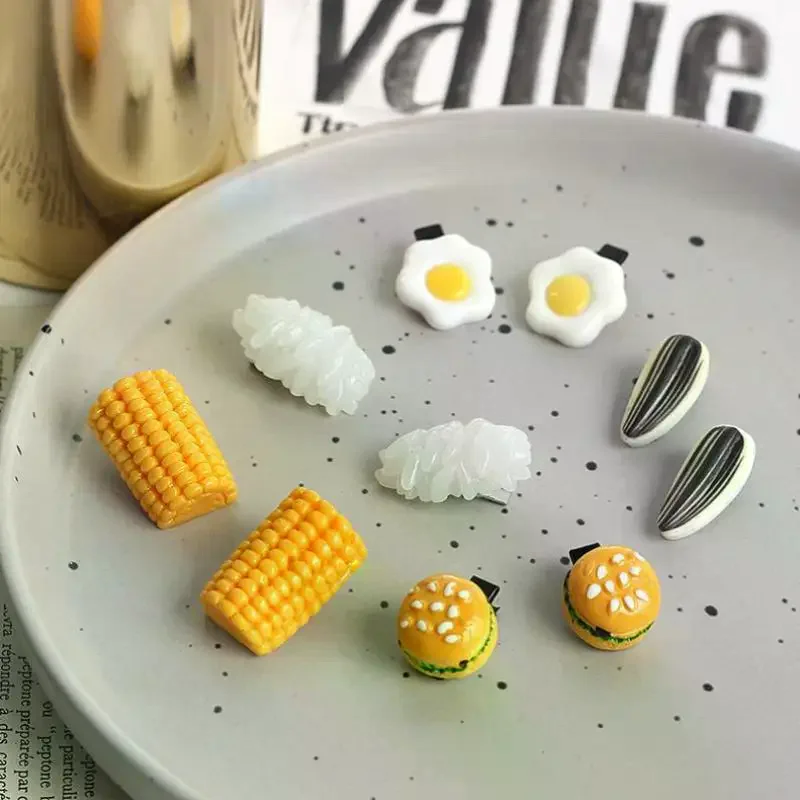 10 adet komik yenilik saç toka - Baby Food Egg incelemesi ve fiyatı