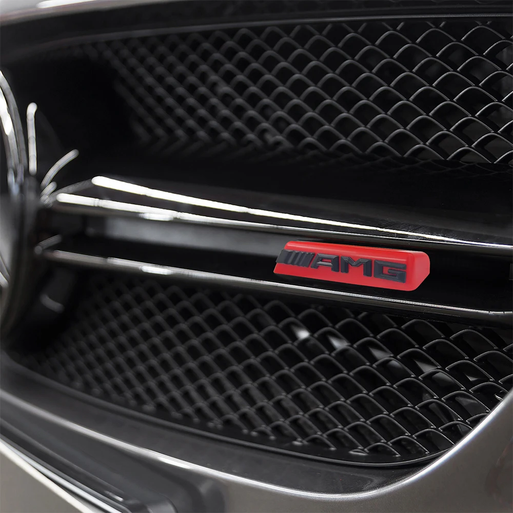 For Mercedes Benz AMG GLB GLC W108 W124 W126 W203 W204 C180 3D ABS Car Styling Front Grille Badge Sticker Decorative Accessories view 4