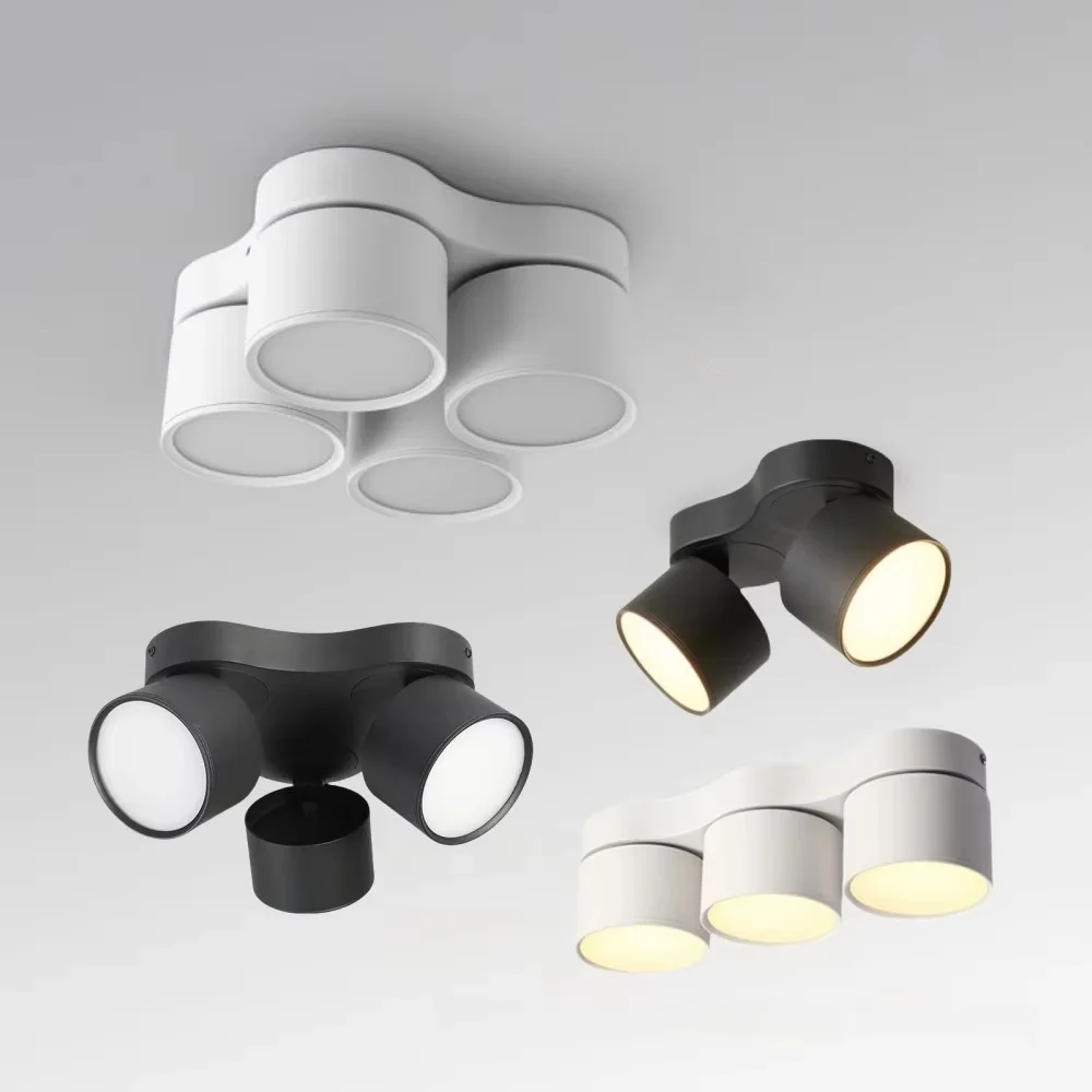 

Anti-glare Dimmable LED Downlights Surface Mounted Spot Lights Folding Rotating CRI97 Adjustable Corridor Living Room Foyer