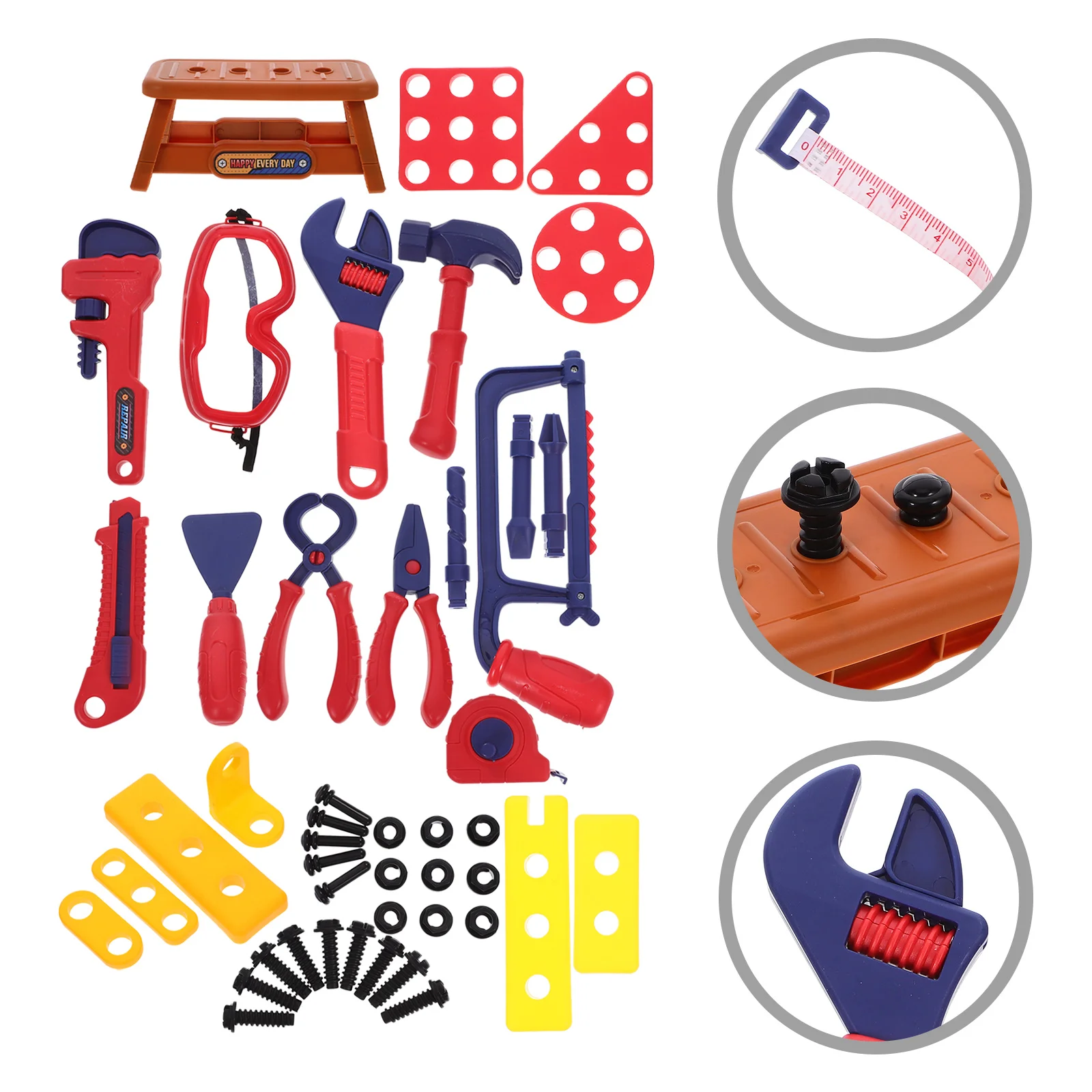 1-delige reparatiegereedschapset voor kinderen Plastic peuter leren voor hand-oogcoördinatie Fantasiespel Educatief cadeau Simulatie Reparatie