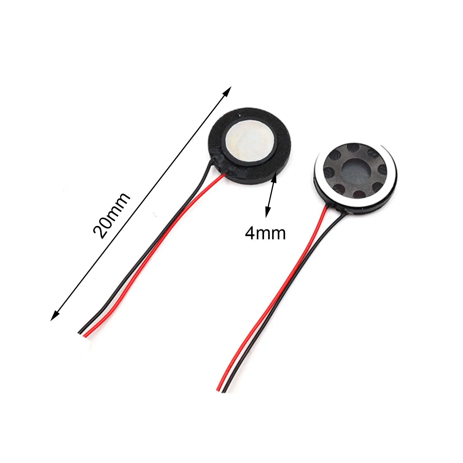 DIY Round Micro Speaker 20mm 1W 8 Ohm Internal Magnet Replacement Compact Loudspeaker for Security Equipment