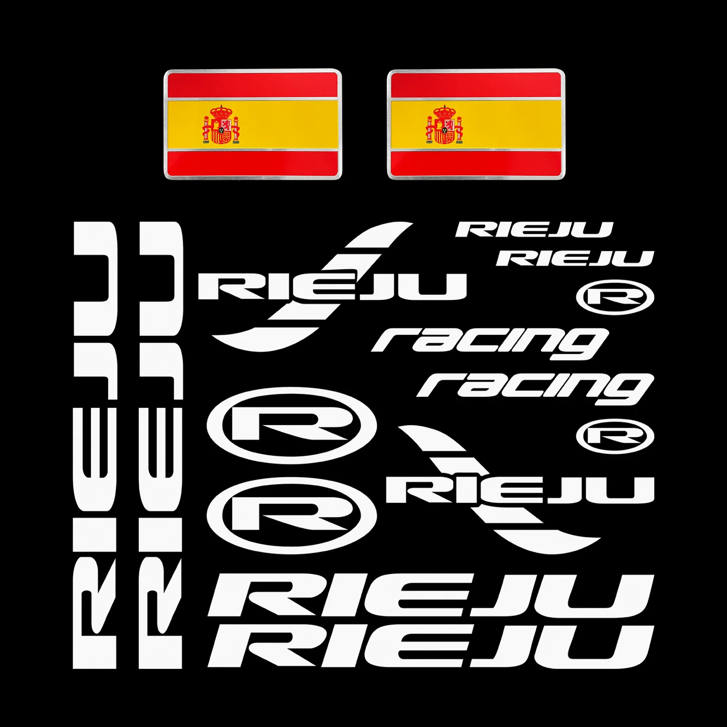 For Rieju MRT NKD Tango Aventura Rally 307 307R 500 MR Reflective Motorcycle Sticker With 2PCS Aluminum Decals Moto Accessories