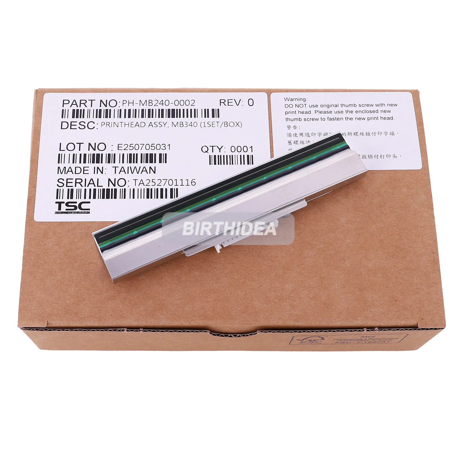 New MB340 Printhead 300DPI for TSC MB340 MB341 MF3400 Thermal