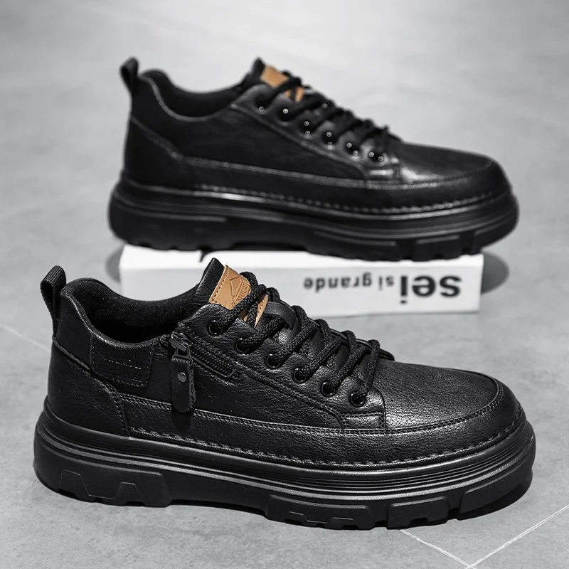 2025 Nuevas zapatillas blancas de otoño para hombre: zapatos casuales transpirables, estilo de pareja, de moda y más vendidos