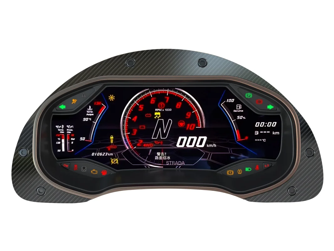 Car Digital Cluster For Lamborghini Gallardo 2003-2014 Virtual Cockpit Speed Meter Car Dashboard Instrument Screen LCD Panel
