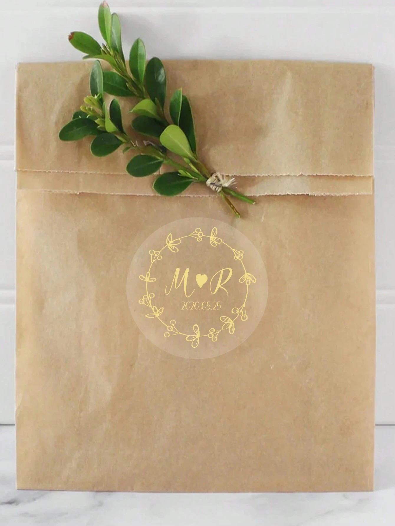 Niestandardowe naklejki ślubne, 30-240 sztuk spersonalizowanych przezroczystych złotych etykiet do zaproszeń i upominków, wielofunkcyjne i wielokrotnego użytku