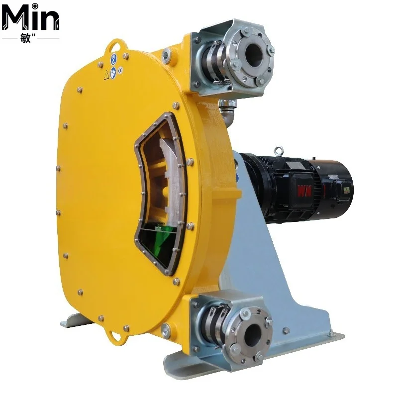 High Industrial Peristaltic Hose Pump Stable Conveying for Slurry Mixing Squeeze Mortar Concrete Viscous Material