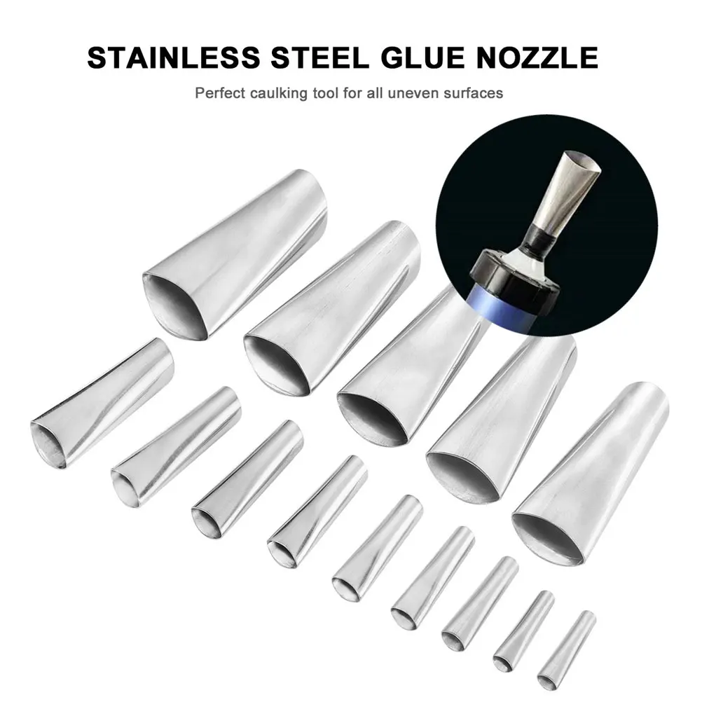

Stainless Steel Caulking Nozzle Kit Rust-Resistant Sealant Caulking Finishing Tool for Kitchen Bathroom Window