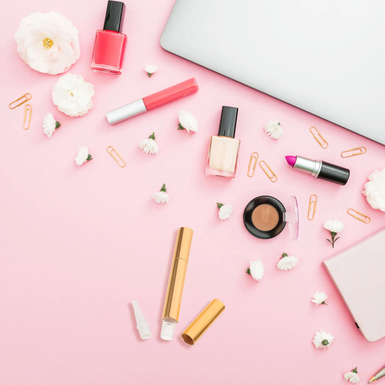 

3Pcs Empty Pen for Nail Art Oil Tube Twisting Applicator Portable Makeup Liquids Container Brush Pen Lip Gloss Accessory