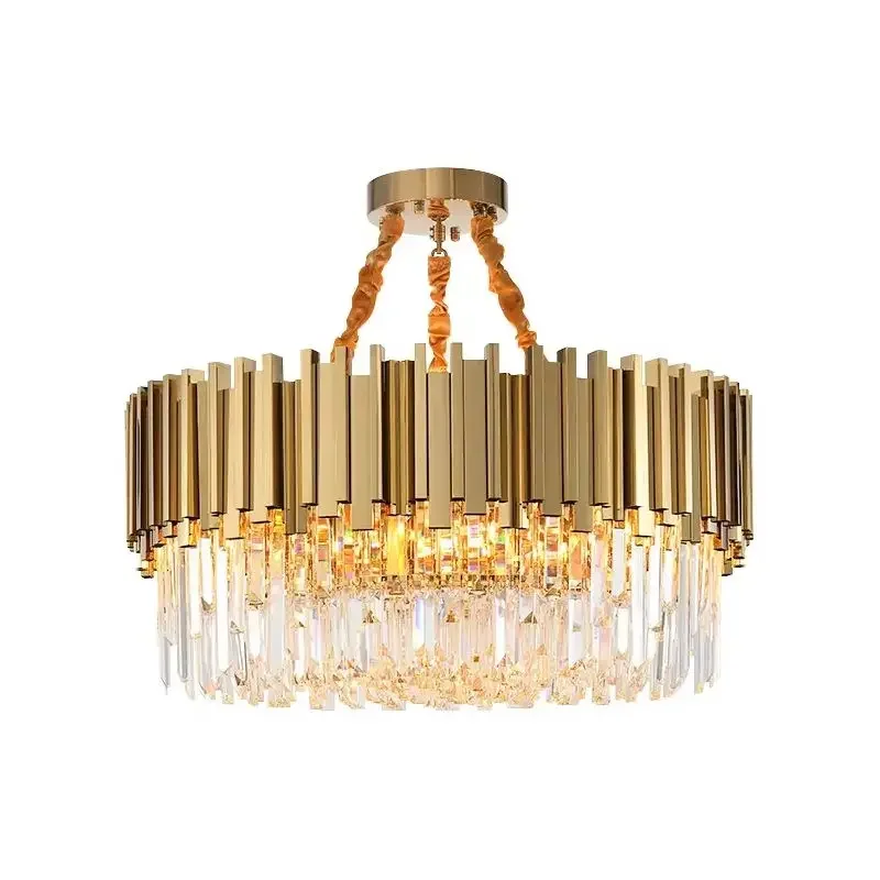 Modern Nordic Luxury s Custom Hotel Wedding Decor Large   Gold Lustre-Salon Crystal Oval/Long/Square for