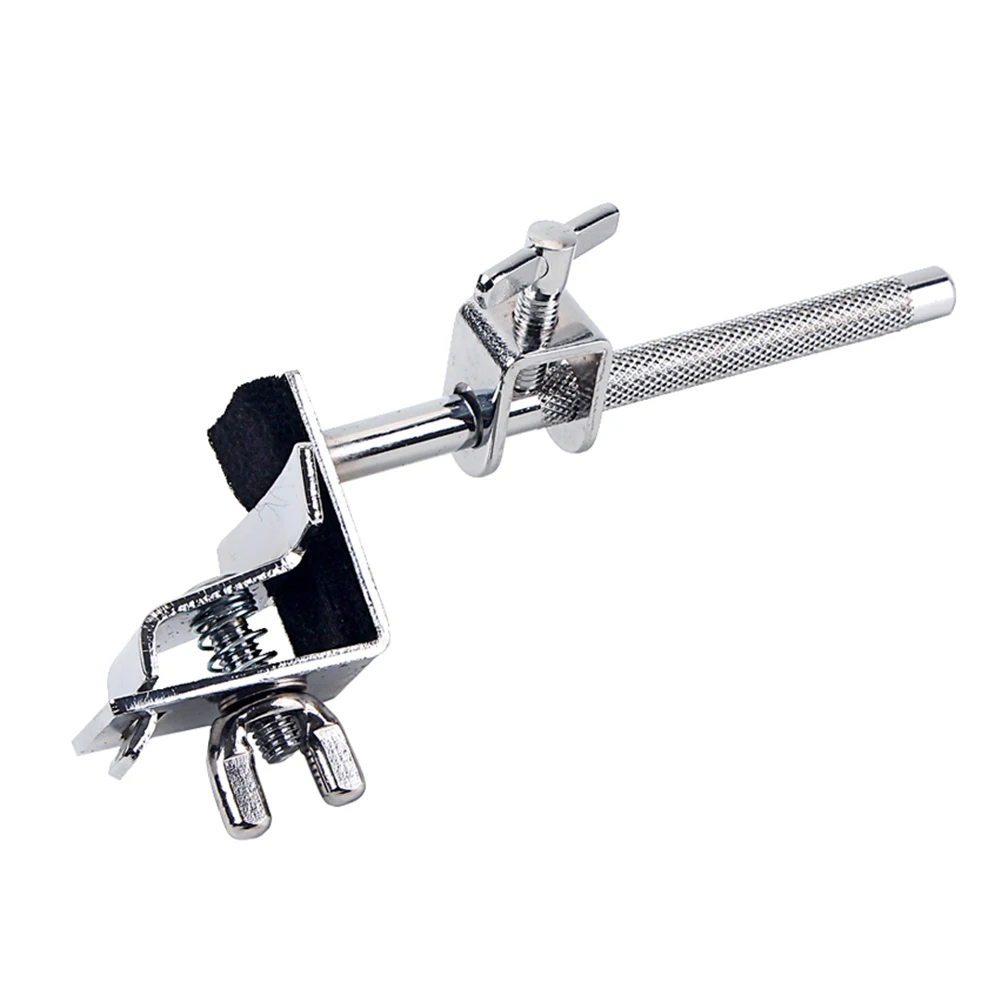 Soporte de abrazadera para cencerro de tambor, soporte de montaje, carillón de percusión, ruleta, bajos, abrazaderas de Metal, campana de vaca ajustable, bloque de madera, posición óptima