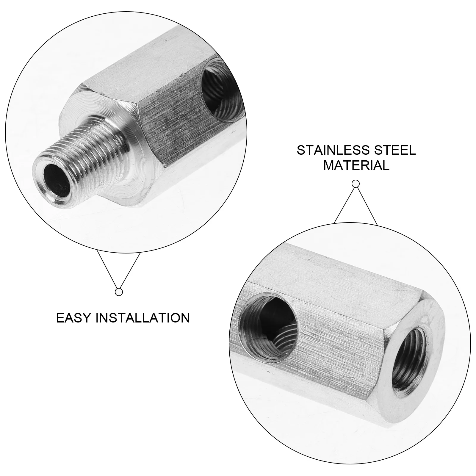 

Oil Pressure Sensor Adapter 1 8NPT Stainless Steel Connector M10 Automotive Gauge Part Sensor Accessory