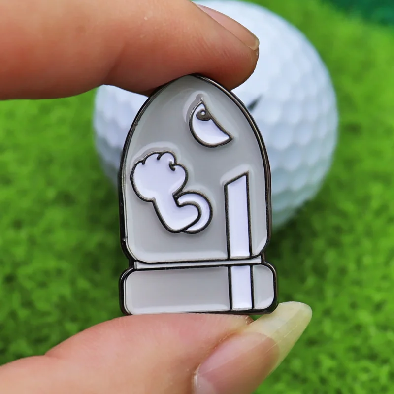 New Golf Ball Marker Hat Clip Metal Has Clip Creative cartoon Cannonball Position Mark