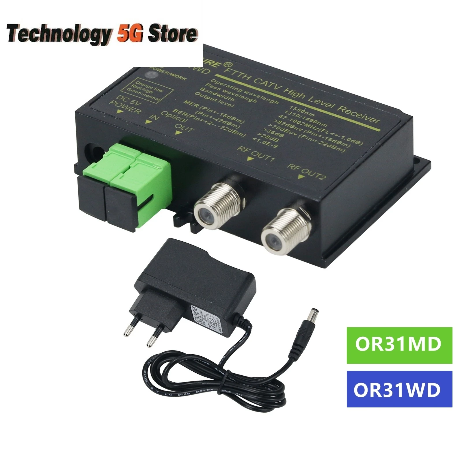 

HENSURE OR31WD OR31/WD CATV Optical Receiver FTTH CATV High Level Receiver Optical Fiber WDM Device