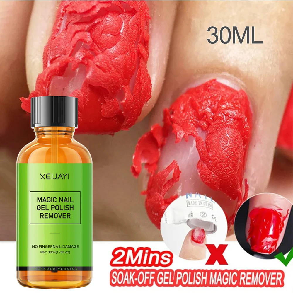 30Ml Nagelgellak Met Hoge Capaciteit Verwijderaar Vloeibare Magische Burst Gule Manicure Laag Semi-Permanet Nail Art Verwijderingsgel Tools