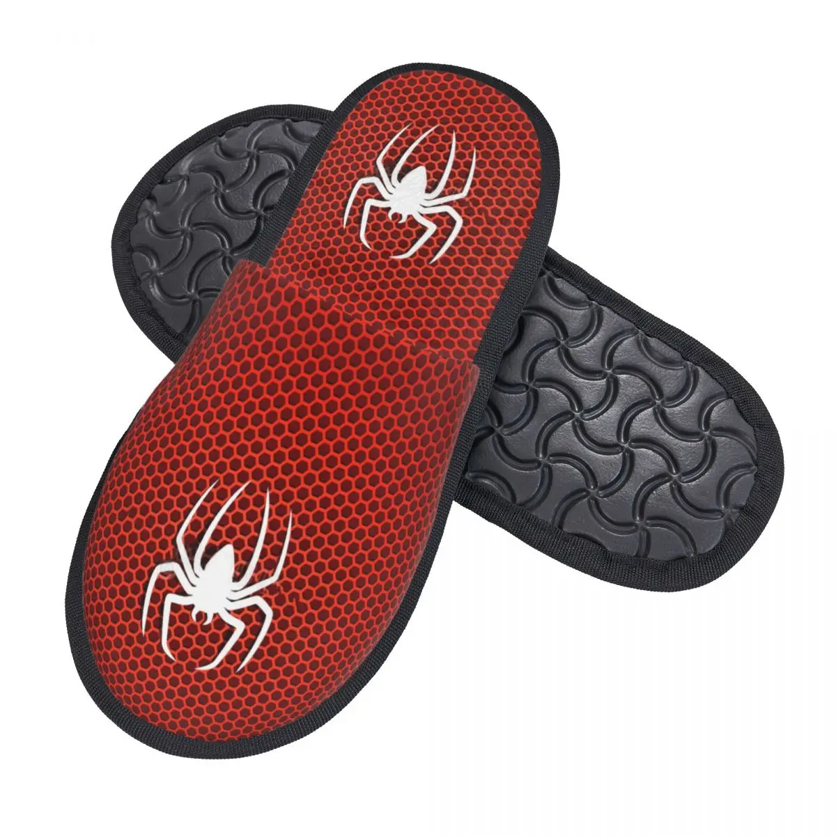 Custom Print Women Spider Cobweb Hexagon House Slippers Soft Warm Spider Man Memory Foam Fluffy Slipper Indoor Outdoor Shoes