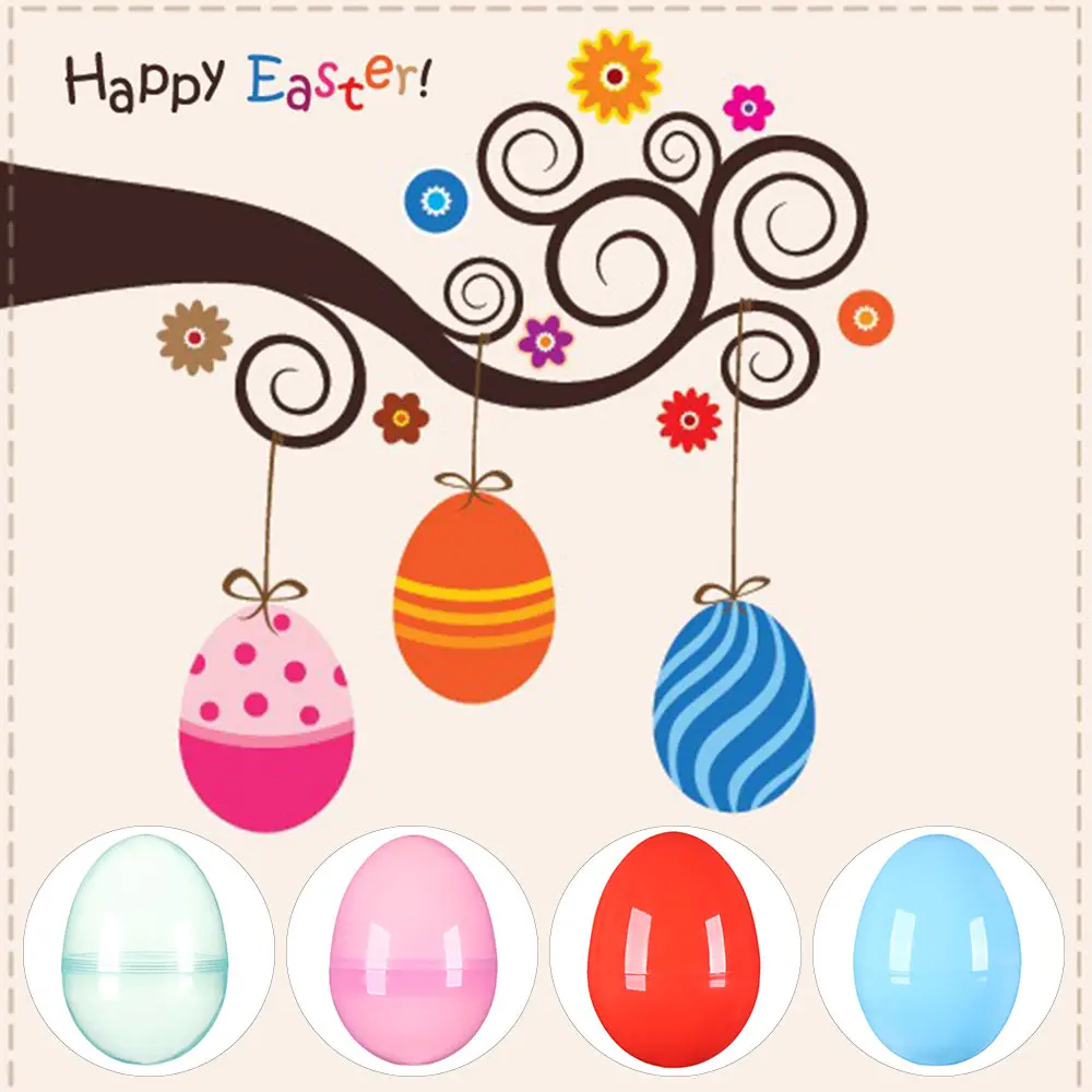 

1pc Funny Easter Egg Plastic Hollow Fillable Egg Games Crafts Toys Accessories Creative Easter Gift Wedding Birthday Party Decor