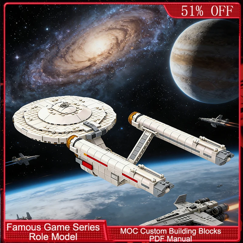 

1019 PCS Plane Charter-Class Starship (Midi-Scale) – First-Gen Flagship MOC Customize Modular Building DIY Toy Birthday Gift
