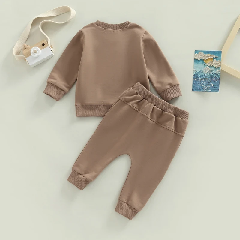 0-3Y Toddler Infant Newborn Baby Boy Girl Clothes Set Long Sleeve Tops Pants Casual Tracksuit Outfits Clothing