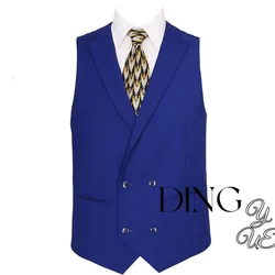 Men's Suit Vest Double-Breasted Button Waistcoat Business Banquet Wedding Barmaid Dancing Party Conference Men Vest