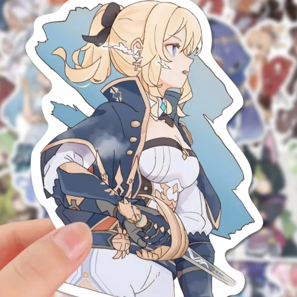 60 قطعة Kawaii Genshin تأثير الحديد انهيار الطرفية متعة ومبتكرة لعبة Q نسخة شخصية لعبة ملصق لتقوم بها بنفسك القرطاسية