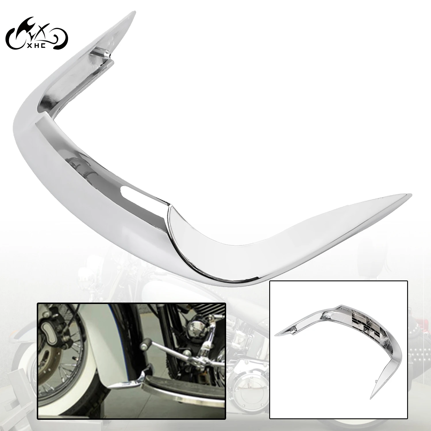 Motorcycle Chrome Rear Fender Tip Trim For Harley Softail 2009-2017 Custom FXSTC Deluxe FLSTN Classic FLSTC Slim FLS