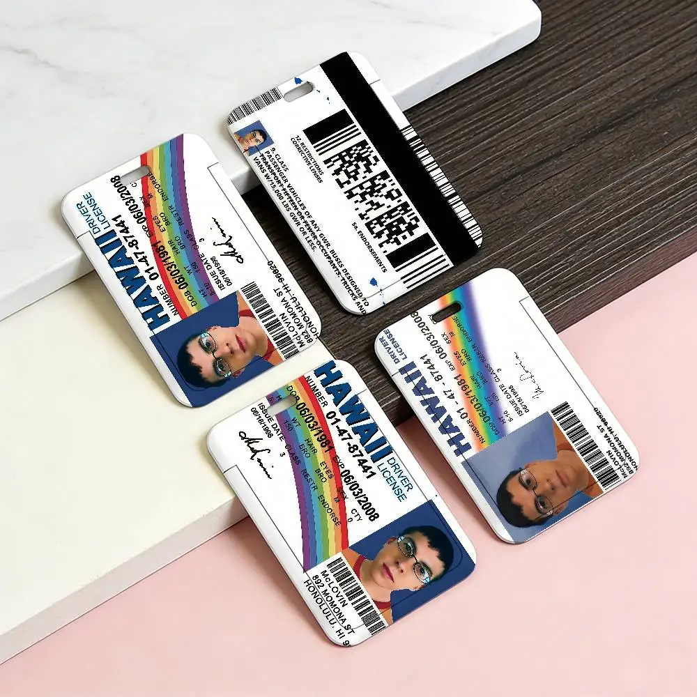 

Забавный пластиковый чехол-слайдер M-McLovin ID F-Fogell Q с ремешком для бейджа, для рабочего пропуска, студенческого билета, фото, идол-баджа, держатель для карт сотрудника