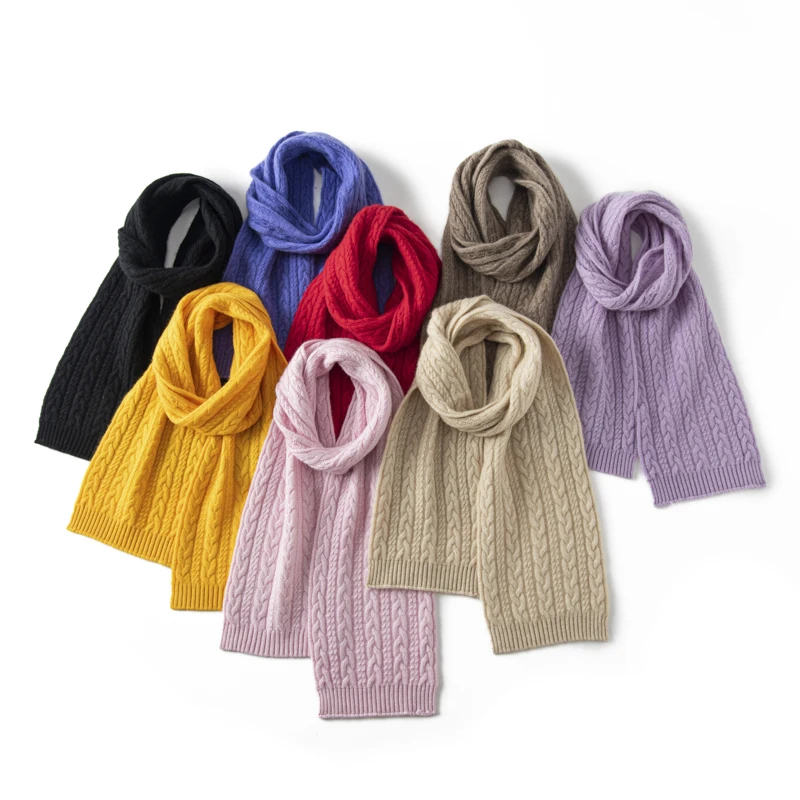 

Высококачественный детский шарф из 100% чистого кашемира, осенне-зимний защитный шарф ярких цветов для шеи для мальчиков и девочек