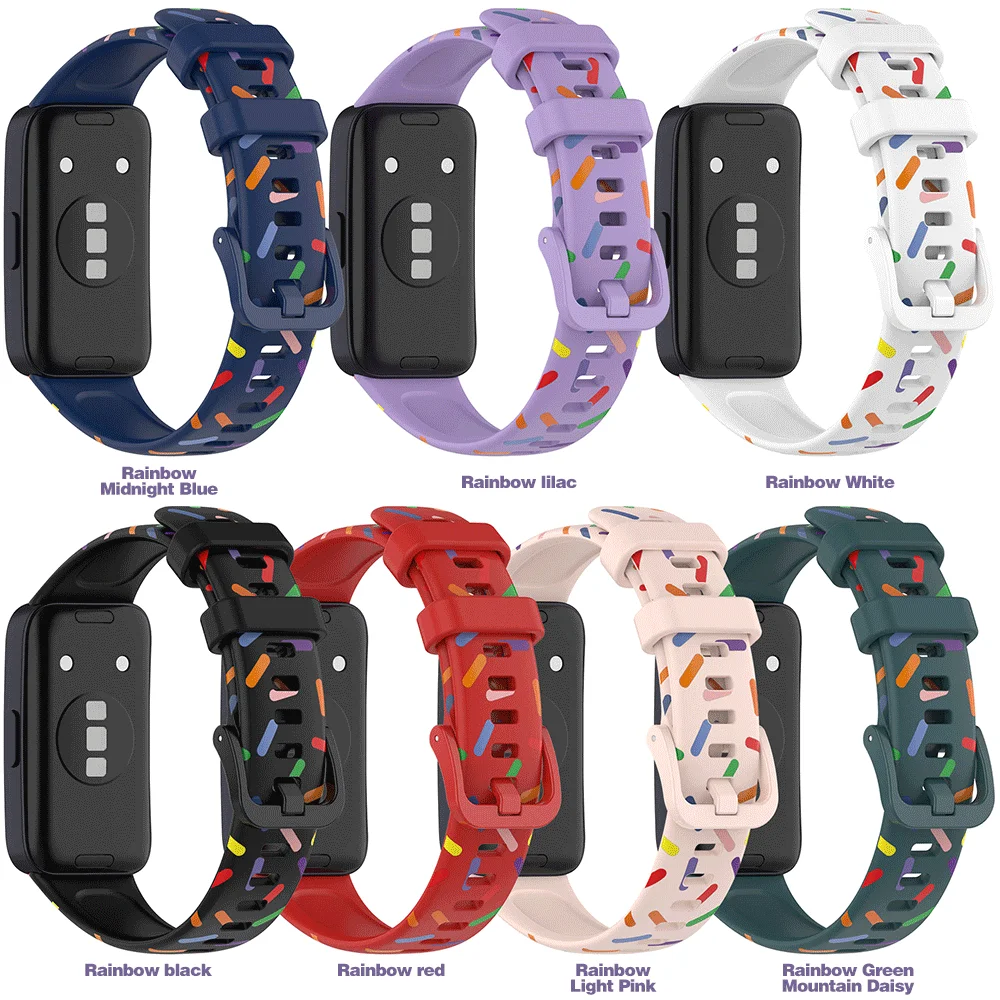 Silicone Watchband For Huawei Band 8 Strap SmartWatch Wristband For Huawei Band 7 Bracelet Sport Replacement Correa Accessories