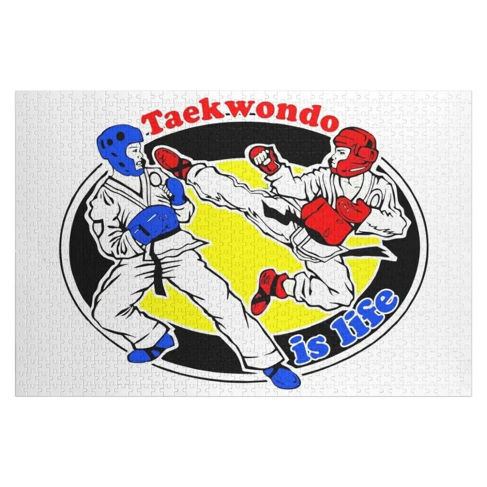 Taekwondo Jigsaw Puzzle Anime Customizable Child Gift Wooden Compositions For Children Puzzle