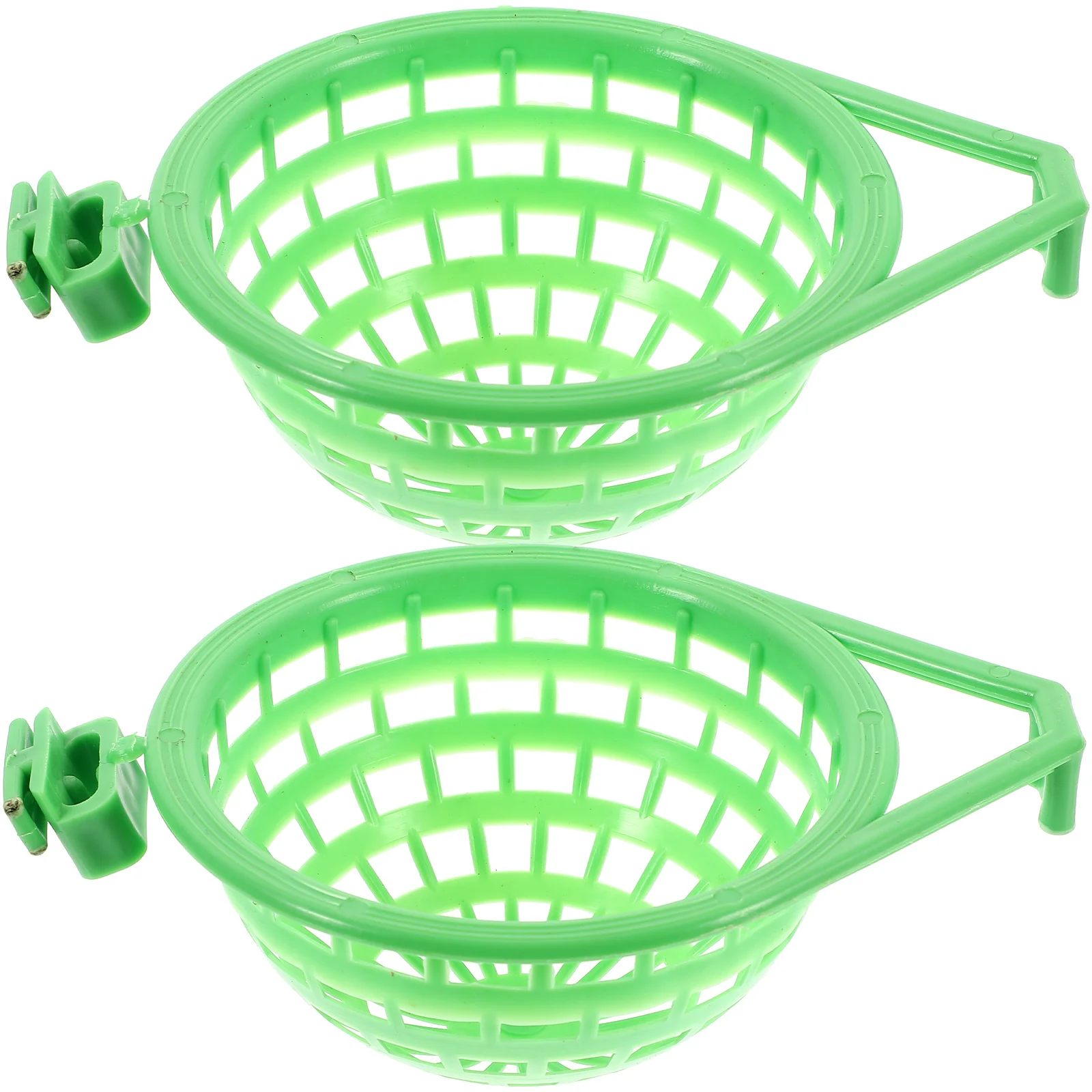 2 PCS Bird Cage Pigeon Nest Basin Relaxing Multi-purpose Supplies Simple Birds Nesting Green Plastic