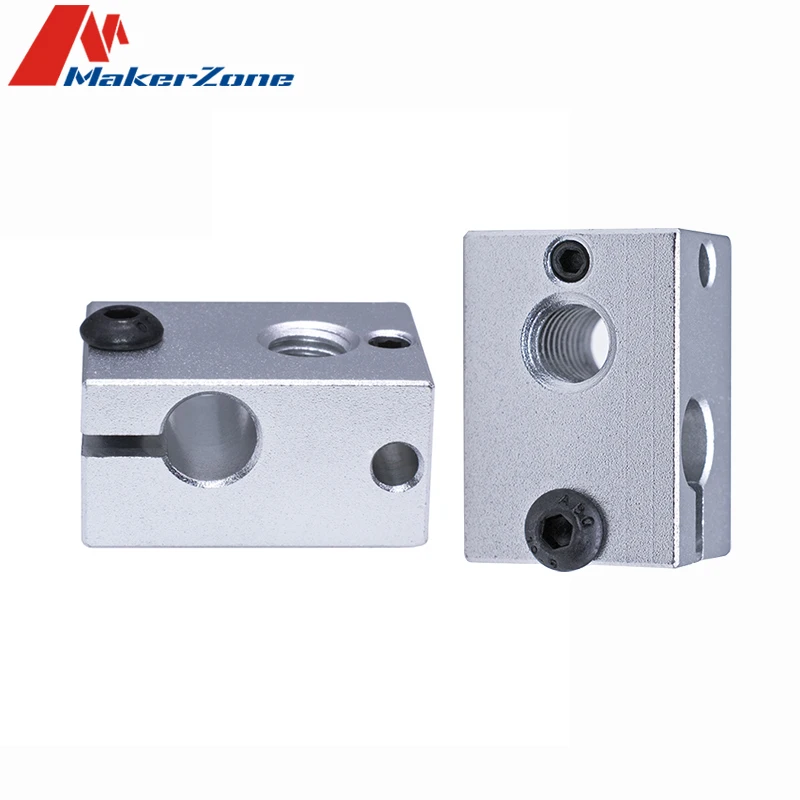 New V6 Upgraded Aluminum Block for Thermistor HT-NTC100K Thermocouple V5 V6 J-head Hotend Extruder