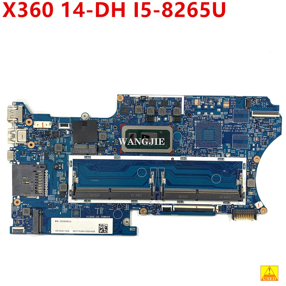 For HP X360 14-DH 14M-DH0001DX Laptop Motherboard I5-8265U CPU L51133-001 L51133-601 L52932-001 18742-1 448.0GG03.0011