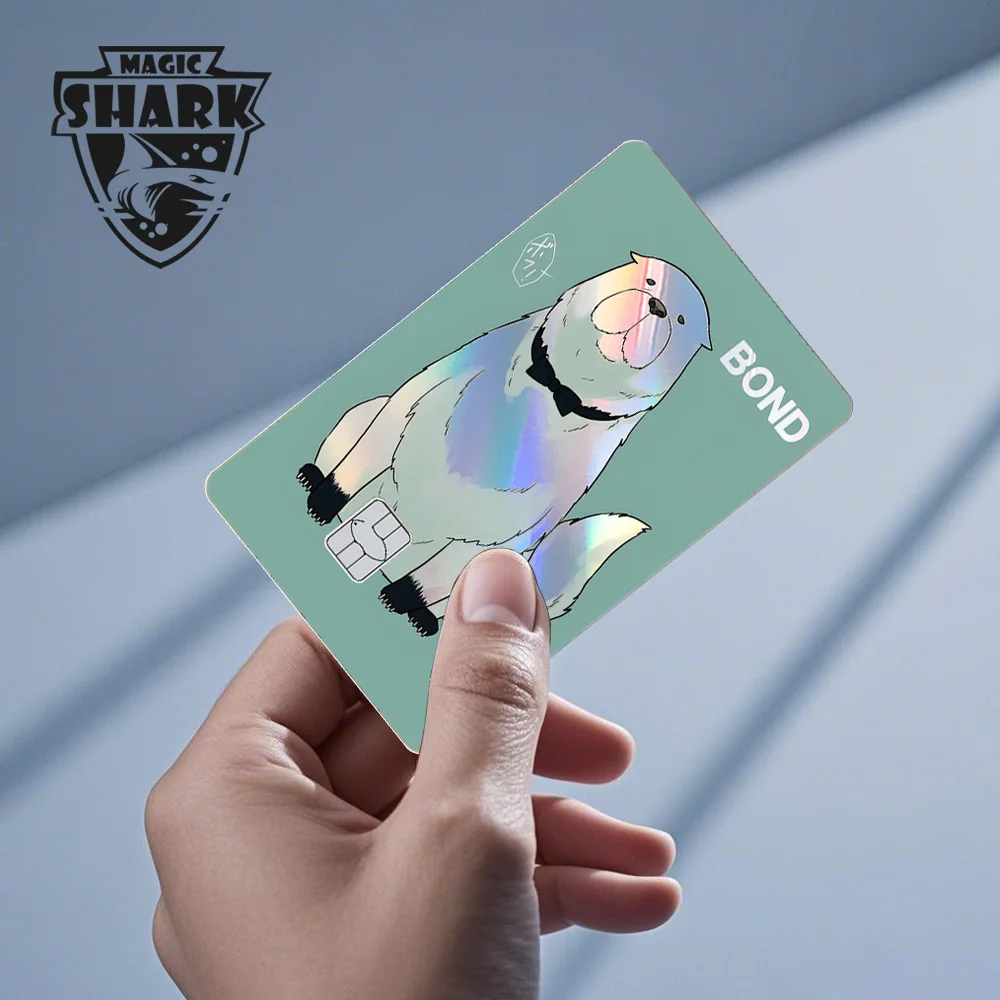 Magic Shark SPY X Family Anime Holographischer Aufkleber-Film für Kleine und Große Kredit-, Bank- und Debitkarten Ohne Chip Ohne Verblassen – Detail 13