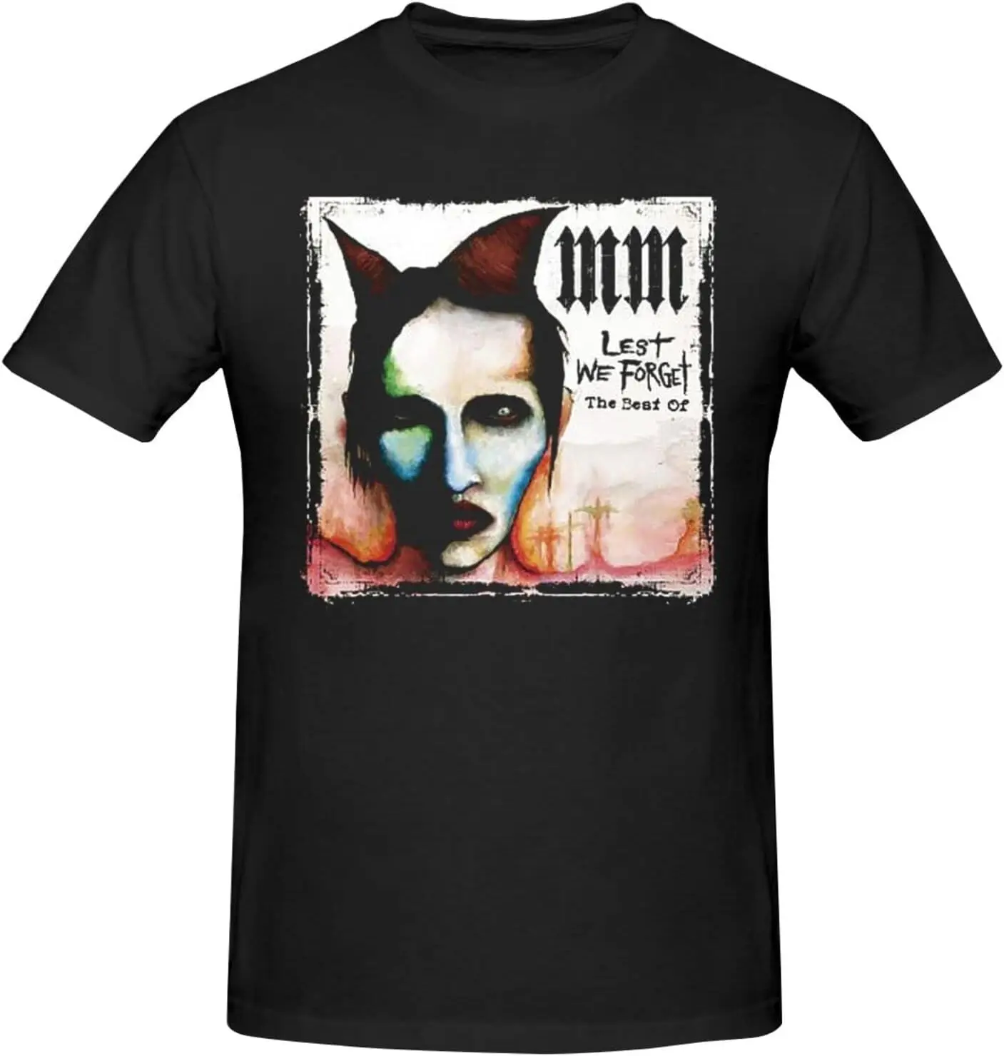 

Marilyn Music and Manson Men's Classic Unisex Cotton T-Shirt for Men & Women, Classic Tee Black