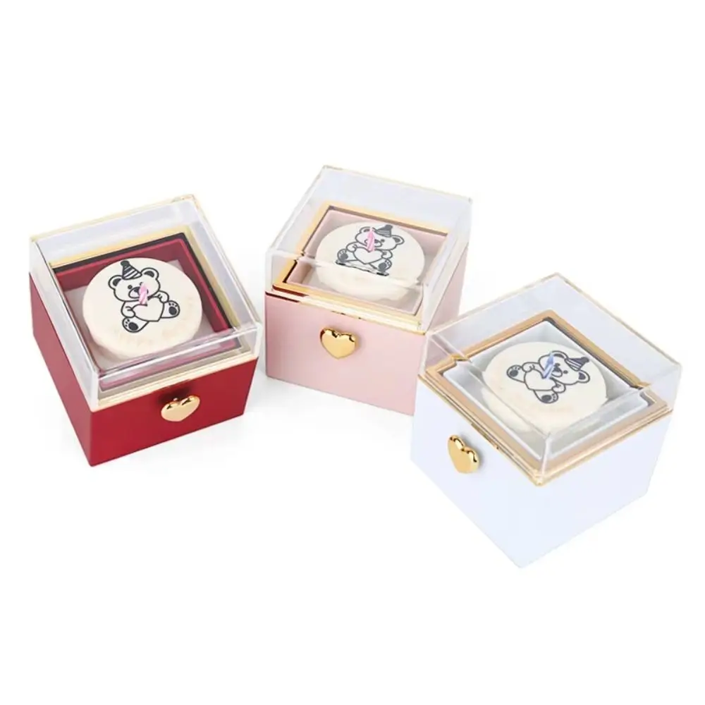 Creative Bear Flip Ring Box Creative Surprise Jewelry Box Mini Cake Automatic Flip Ring Case for Girlfriend Gift Surprise Box - view 6
