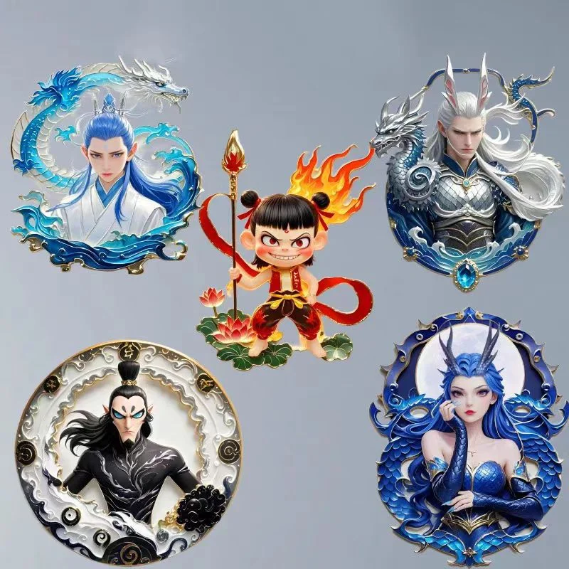 

Metal Magnetic Fridge Magnet 2025 New Ne Zha 2 Birth Of The Demon Child Anime Peripheral Ao Bing Ao Run Ao Guang Home Decor