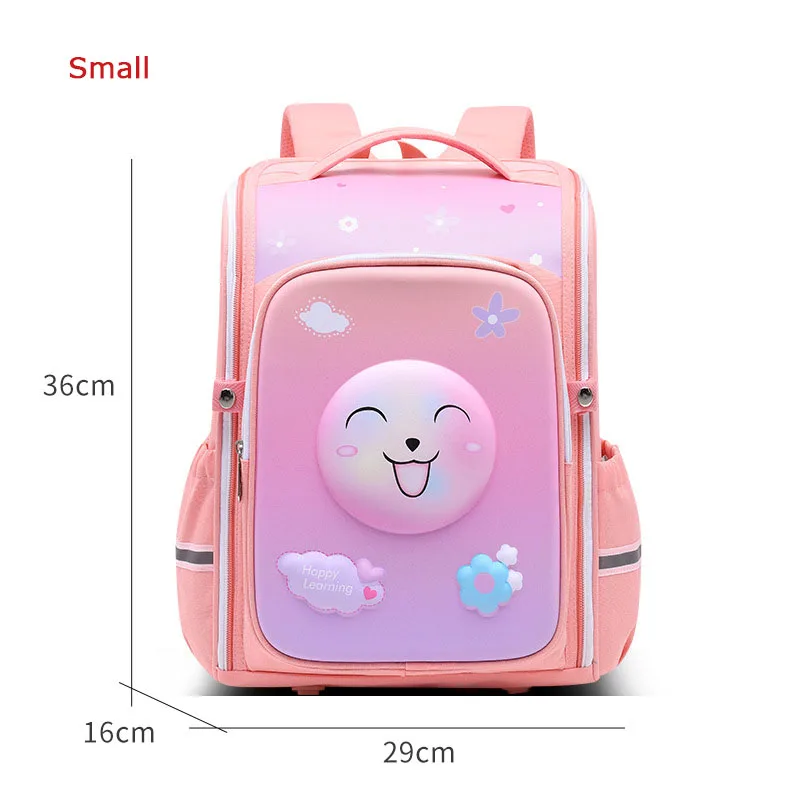 New Kids High Capacity Waterproof 1-6 Grade escola saco 3D bonito ortopédico escola sacos para meninas meninos dos desenhos animados dinossauro mochila