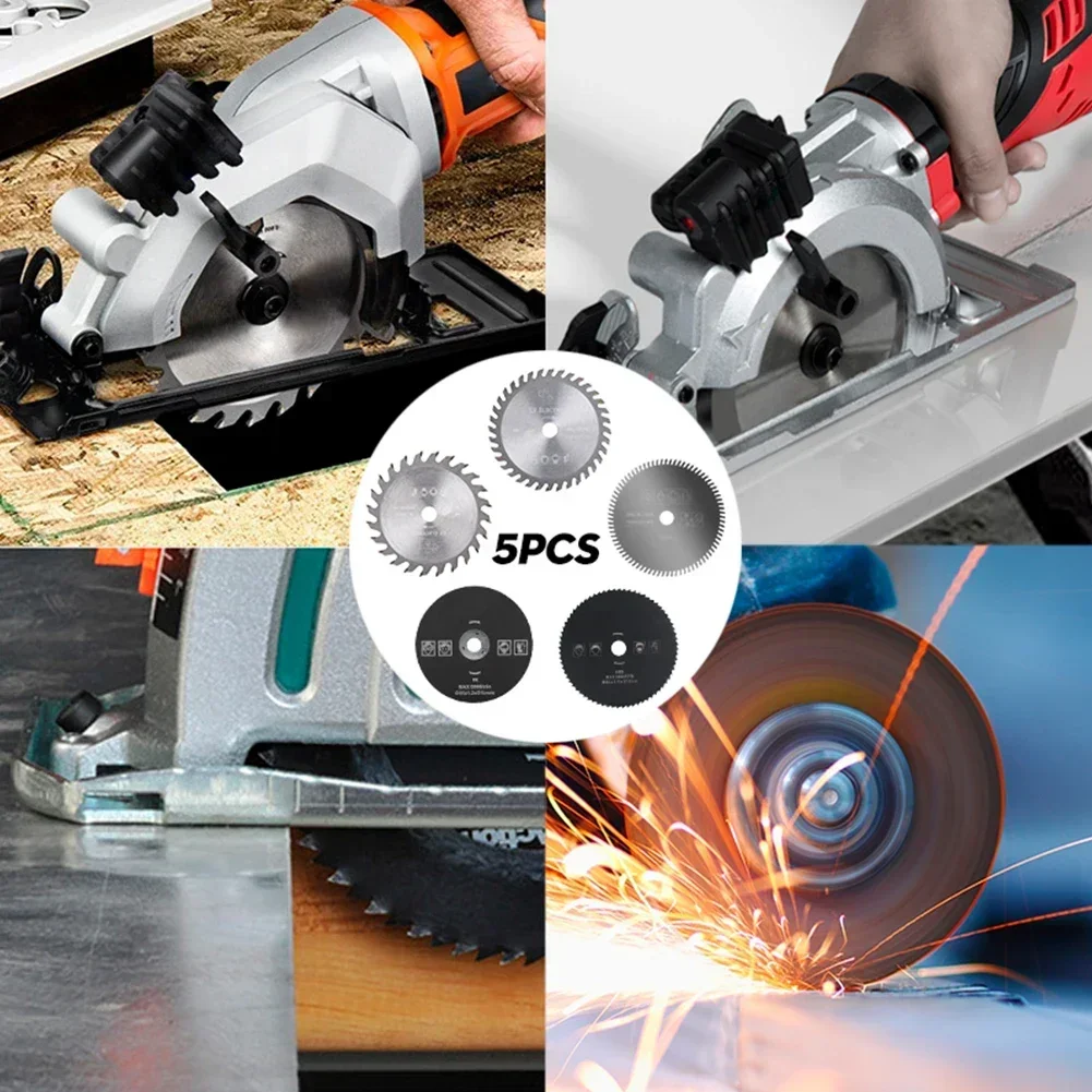 Confezione da 5 lame per sega circolare da 85 mm disco da taglio per legno accessori per utensili elettrici lama per sega circolare foro interno disco da taglio per legno da 10 mm