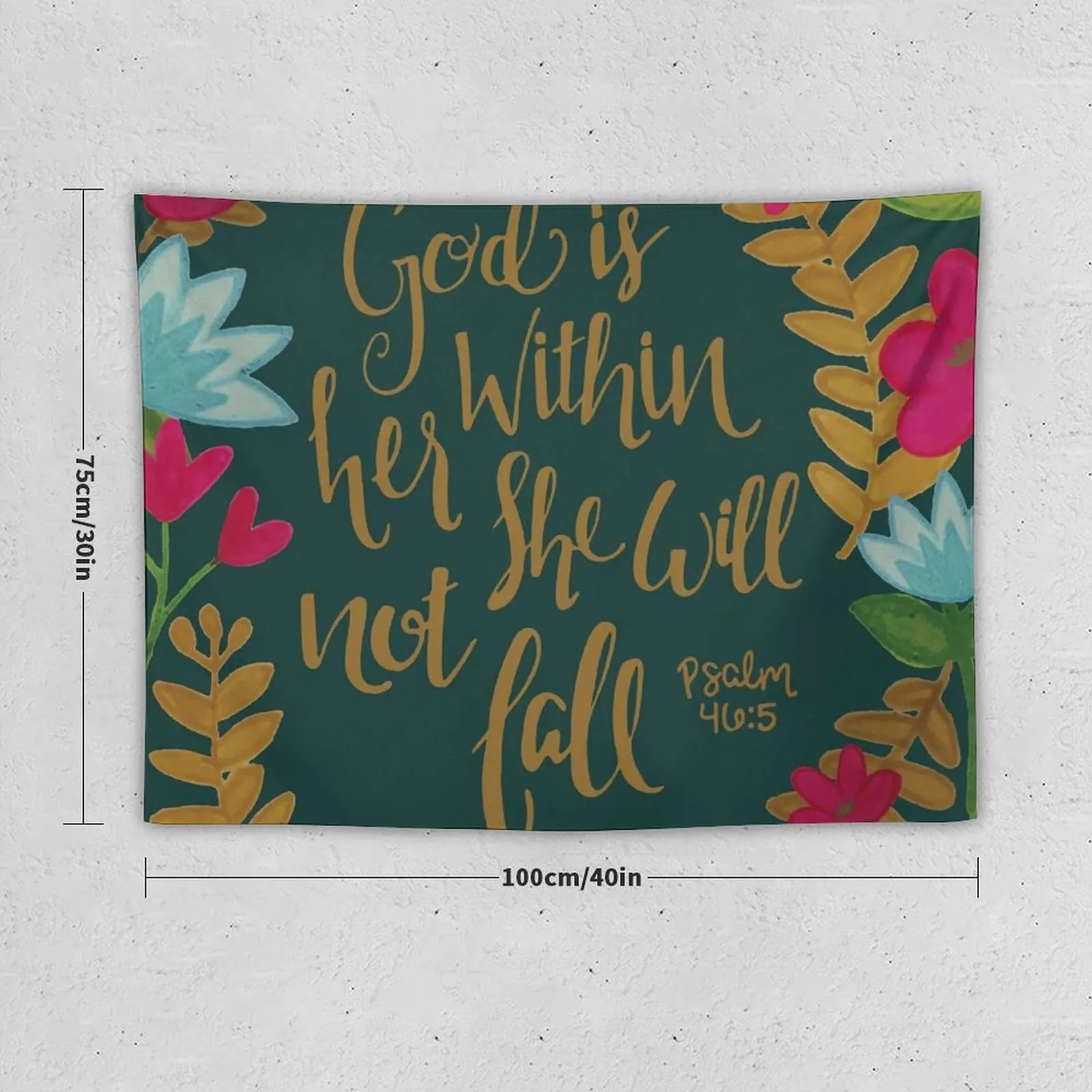 God Is Within Her She Will Not Fail Tapestry Mushroom Room Decorations Aesthetics Home Decor Accessories Tapestry