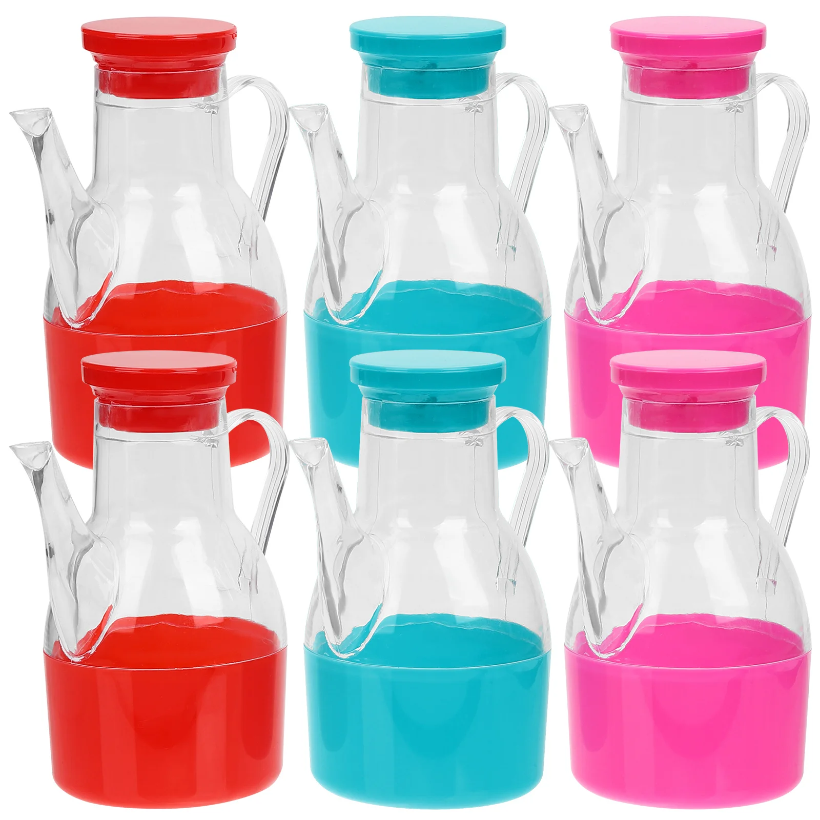 

6Pcs Oil Dispenser Bottle High Grade Seasoning Container Soy Sauce Vinegar Storage Kitchen Condiment Holder Easy Clean