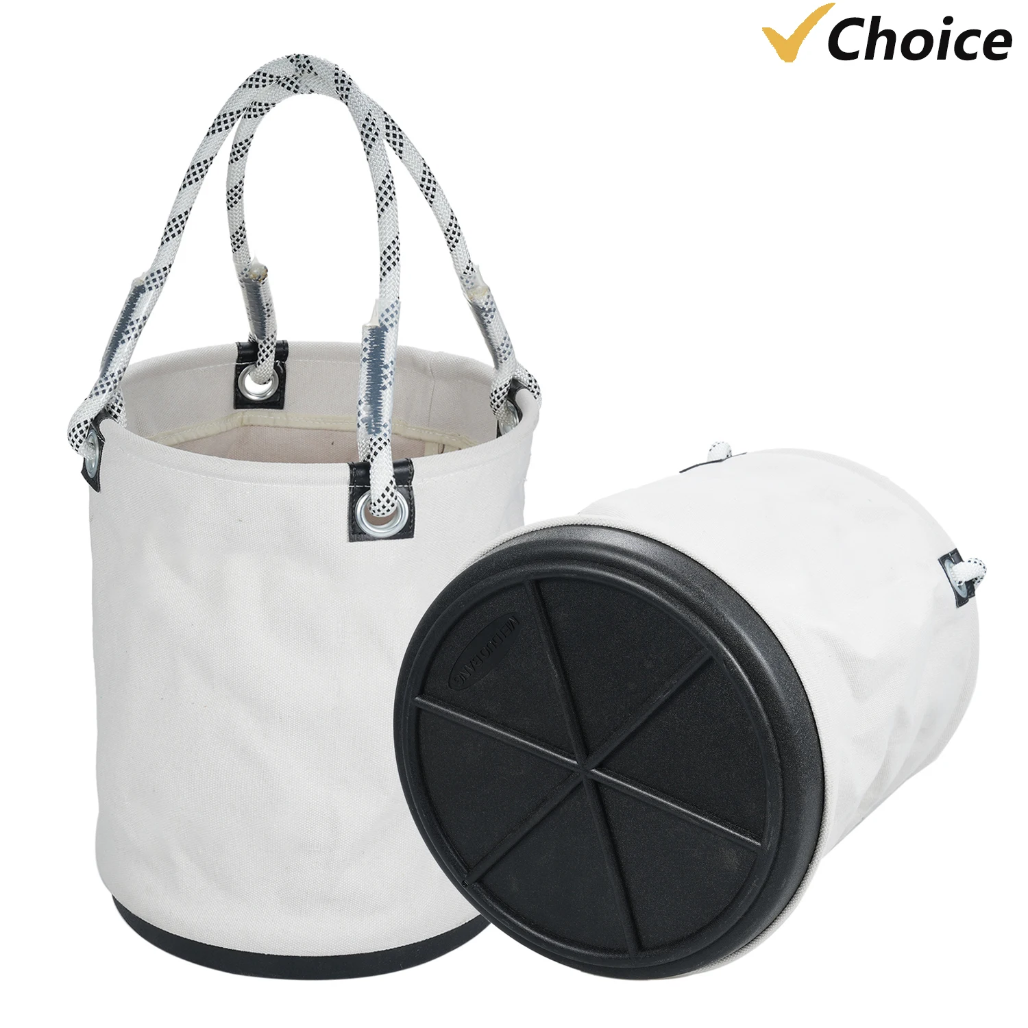 

PENGGONG Canvas Circular Foldable Tool Storage Bag Tool Organizers Bag Collapsible Storage Basket Gardening Tool Storage Bag