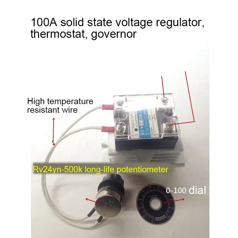 Fil de four électrique monophasé, tube chauffant, gradateur électronique à semi-conducteurs, vitesse, température Sochi, 220V, 15000W
