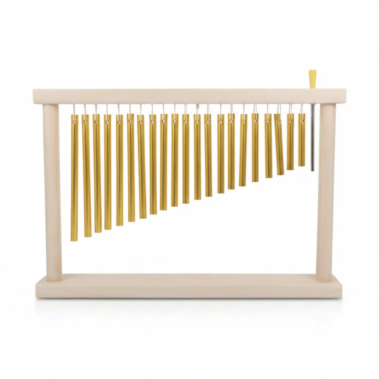 Fabric Toy Metal Tube Chimes Musical Instrument Wooden Frame Wind Chimes Set for School Percussion Practice