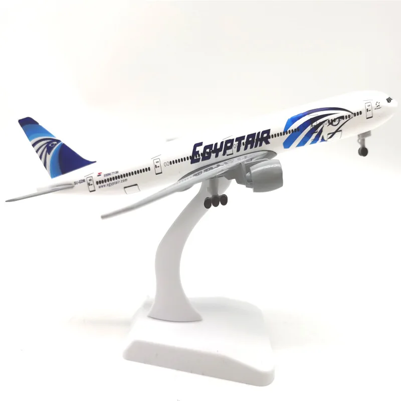 20CM Alloy Aircraft Model Egyptian Boeing 7 Aviation 777 Collectible Home Decoration Children Toys