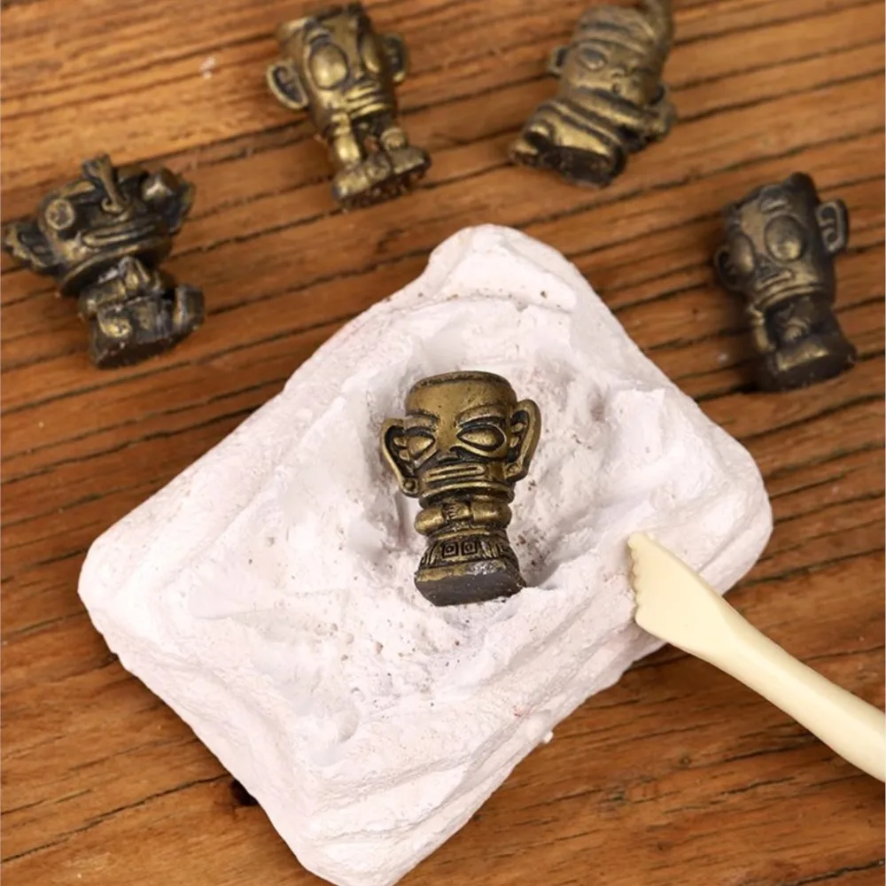 1PC Archaeological excavation of Sanxingdui Ruins Toys Parent-Child Handmade Fossil Models Three-Star Mound Toy Treasure Hunting