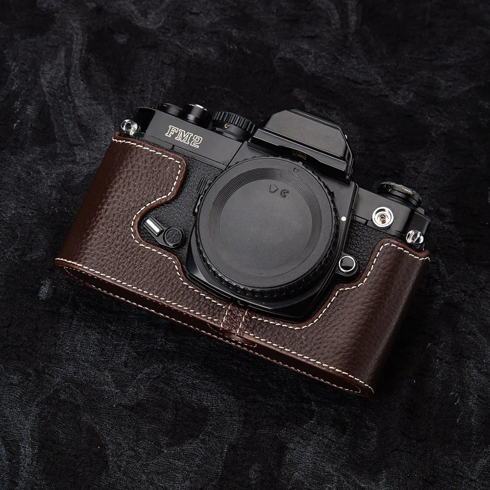 FM3A Genuine Leather Half Case FM2 Handmade Camera Bag FM Case Bag Protector for Nikon FM3A FM2 FE2 FE FM Case FE Half Bag