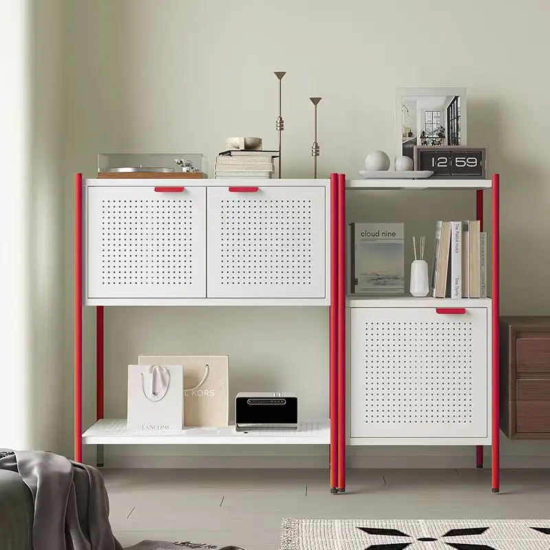 

Storage locker Household dustproof storage display rack Living room balcony Multi-layer snack storage rack Ornament display cabi