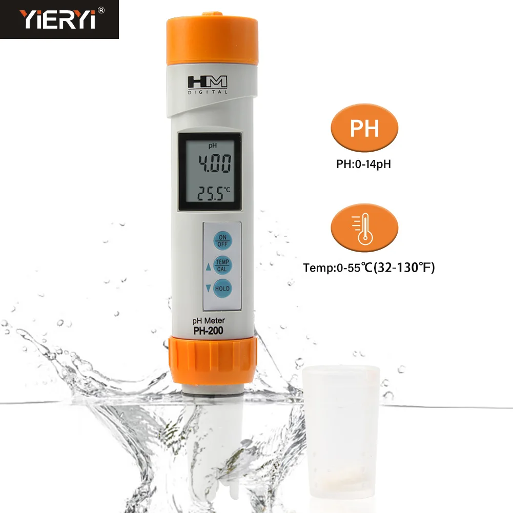 

Aquarium Pool Water Laboratory Portable Digital ph Tester Meter with Automatic Calibration ph Meter